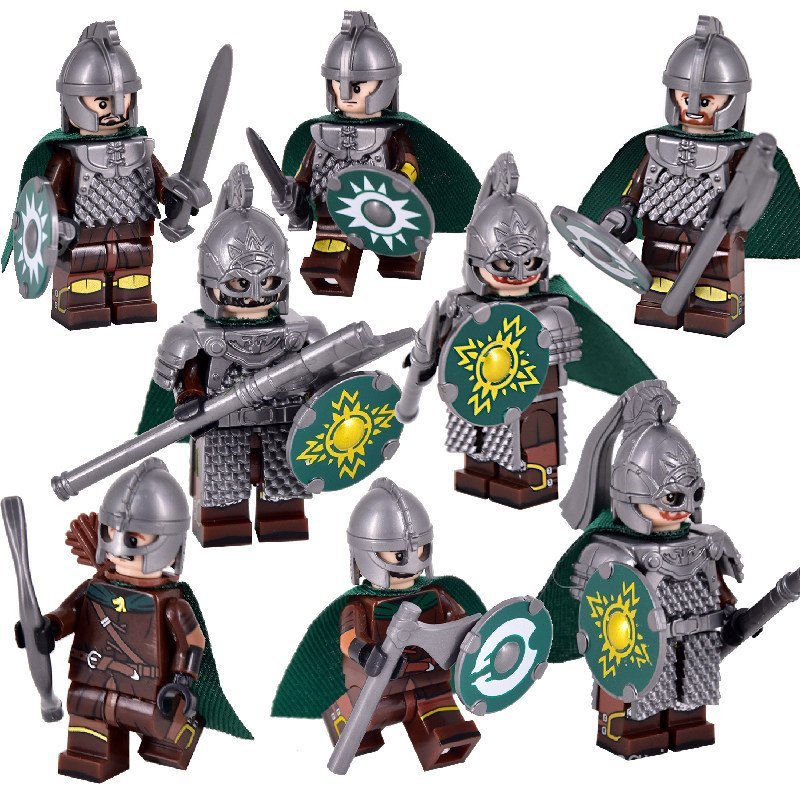Người Lính Cổ Nhẫn Ma Thuật Vua Gondor Người Bảo Vệ Hiệp Sĩ Lâu Đài Chiến Tranh Minifigure Lắp Ráp K