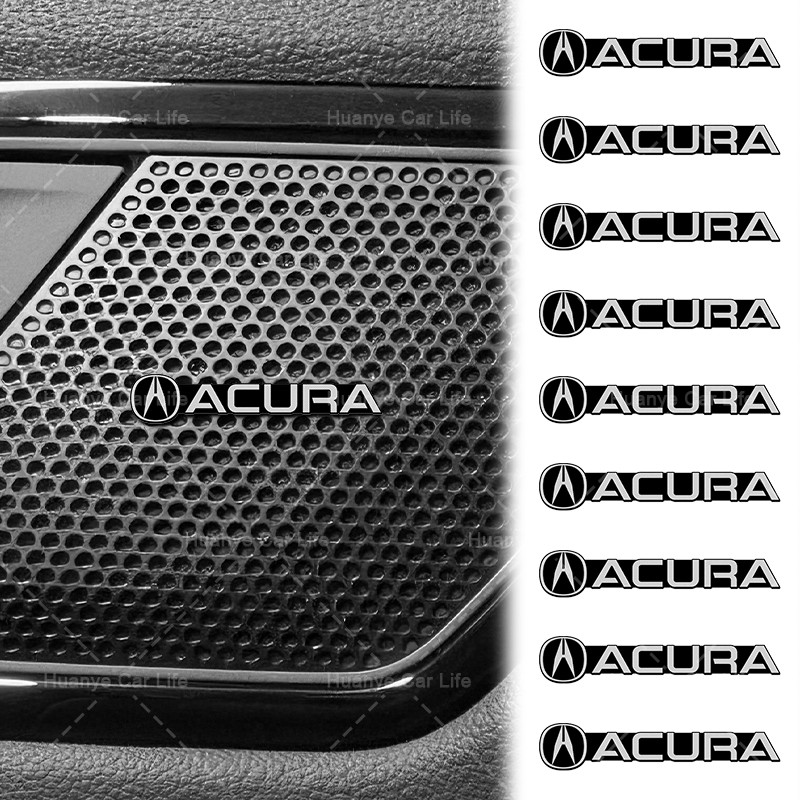 2 / 4 / 10 Chiếc Logo Ô Tô Loa Âm Thanh Miếng Dán Nội Thất Ô Tô Trang Trí Video Dán Cho Acura RDX In