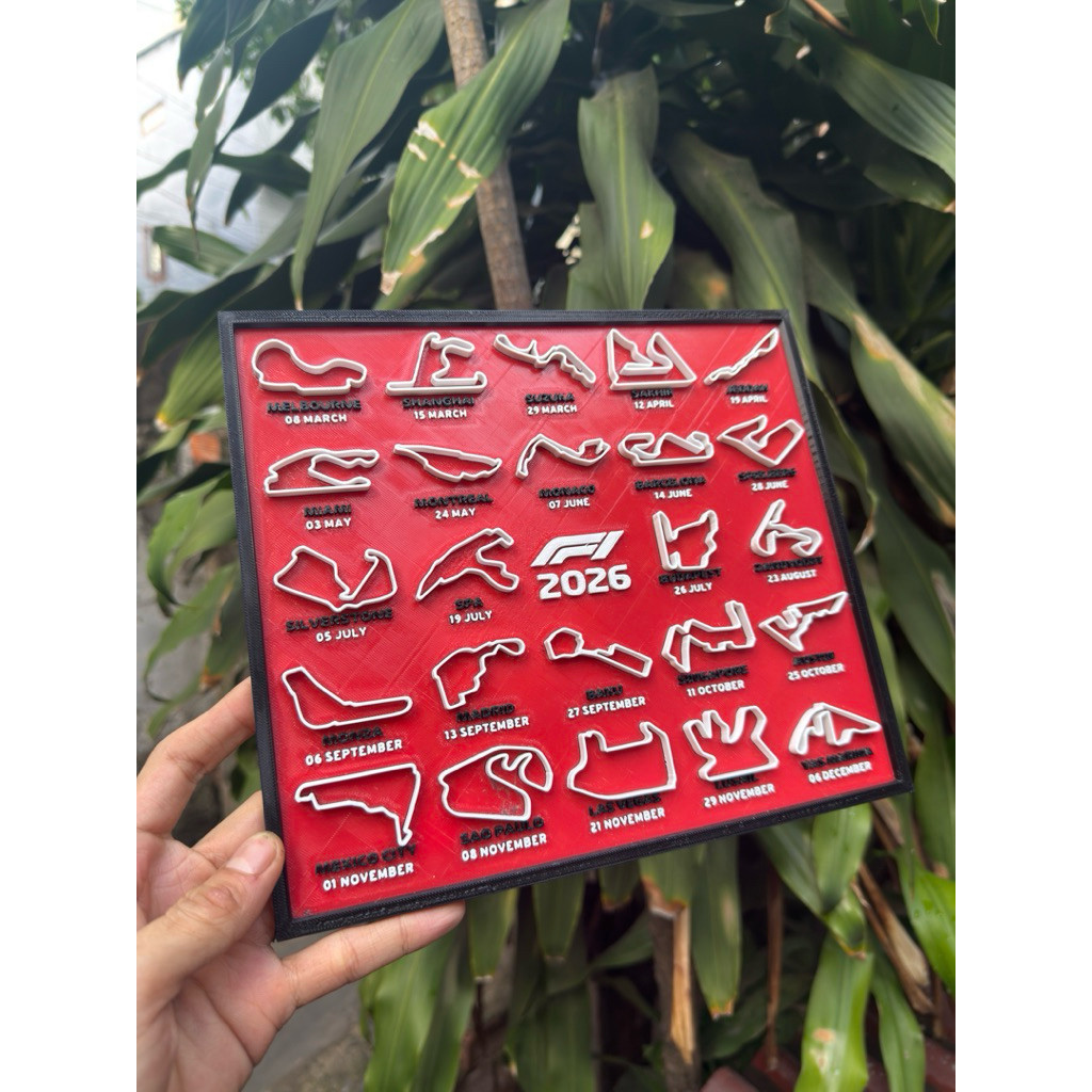 Mô hình Lịch thi đấu Đua xe F1 Phiên bản FERRARI mùa 2026 in 3D, Mô hình xe đua công thức F1