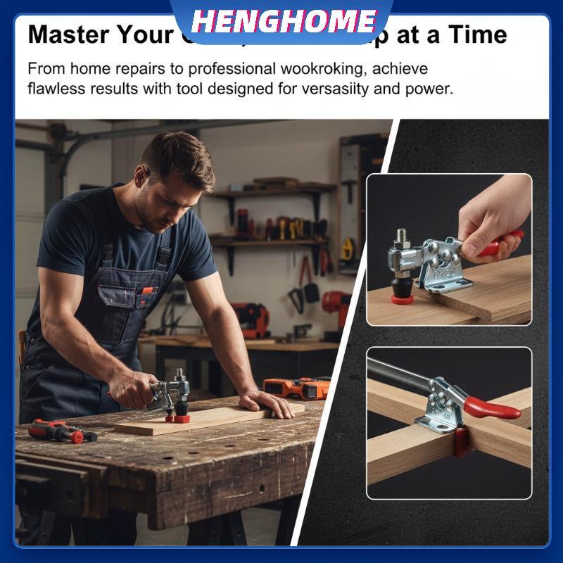 HENGHOME Dung Tích 27KG GH201 Qui Kẹp Bàn Làm Việc Cố Định Thép Chắc Chắn Cho DIY Mộc Kim Loại Cửa H
