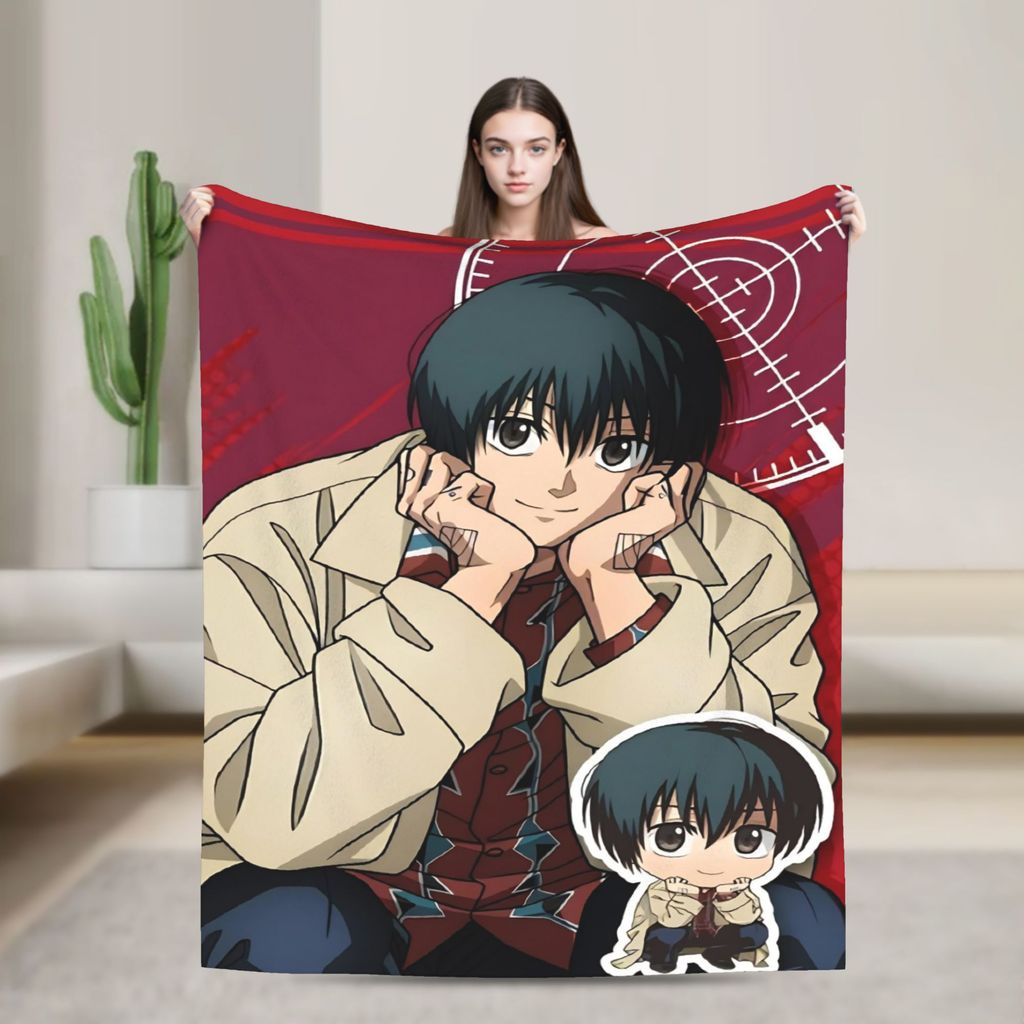 Yoichi Nagumo Flannel Ném Chăn Sakamoto Ngày Anime Chăn Ga Gối Văn Phòng Mềm Mại Sang Trọng Mỏng