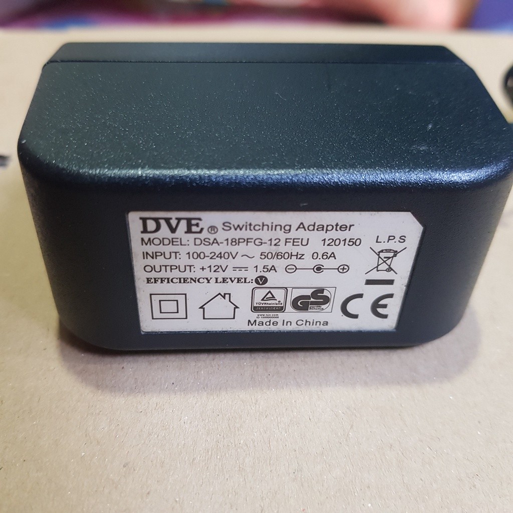 Nguồn DVE 12V 1.5A Chính Hãng cũ