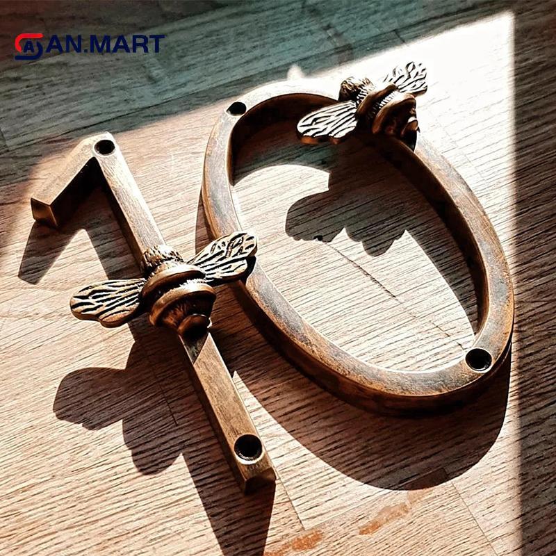 AN.MART Bee House Số Ký Đồng Bee House Số Kim Loại Thủ Công Cửa Hiện Đại Ký Số Biển Hiệu Mảng Bám Số