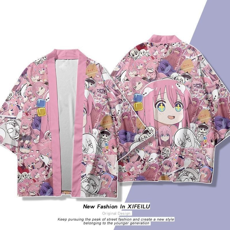 Anime Bocchi The Rock Gotoh Hitori Cosplay Trang Phục Nhật Bản Áo Sơ Mi Áo Haori Áo Khoác Đảng Áo Dạ