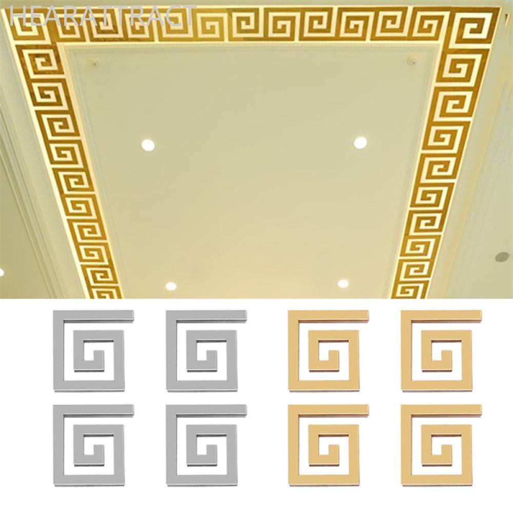 HEARATTRACT 10 Chiếc Acrylic Gương Miếng Dán Dính Dán Tường Trang Trí Dán Tường Nghệ Thuật Trang Trí