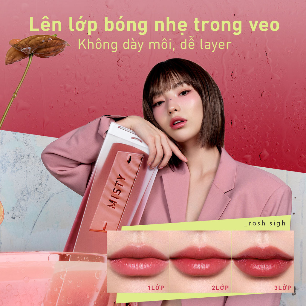 Son Tint Hiệu Ứng Pha Lê 3CE Misty Lip Bare Mỏng Nhẹ Trong Veo, Bền Màu, Mịn Mượt, Không Bết Dính | BigBuy360 - bigbuy360.vn