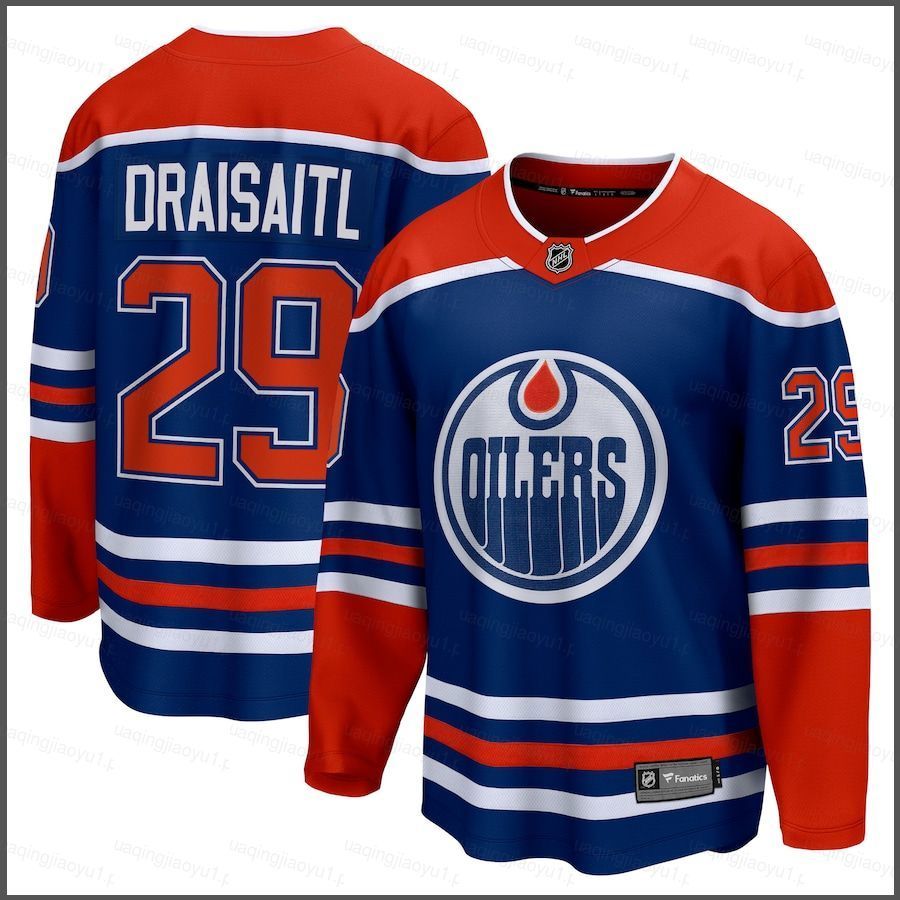 Áo thi đấu Edmonton Oilers nhà của Draisaitl, dành cho người hâm mộ, phiên bản plus size