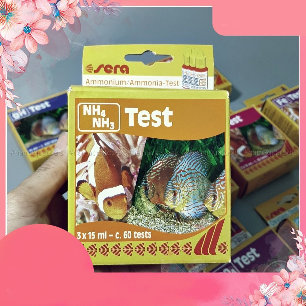 Sera NH₄/NH₃ Test – Bộ test amoni độc NH₃, 60 lần đo, cho hồ cá cảnh & thủy sinh .namaquatic