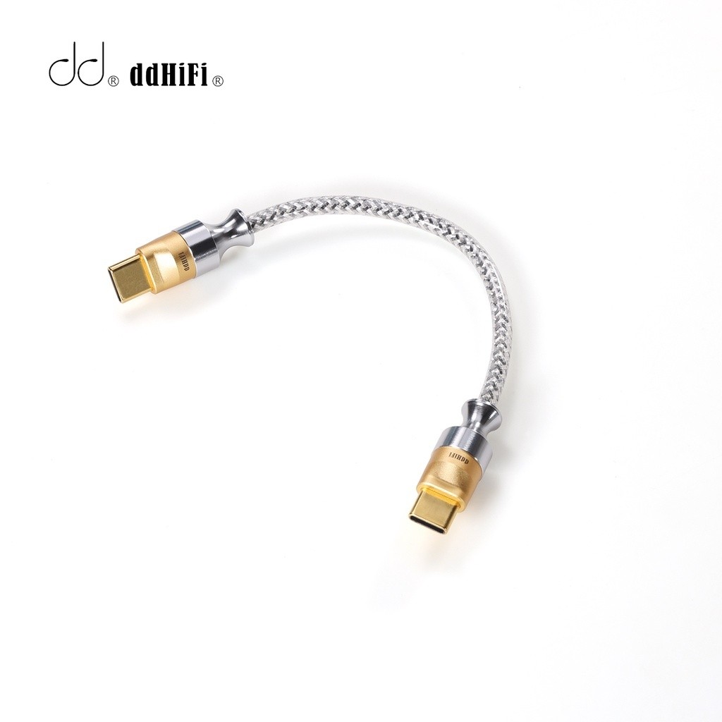 DD DdHiFi TC07S Nyx Series Bạc TypeC HiFi Audiophile USB Cáp có Litz Mạ Bạc Trên LCOFC Che Chắn 10cm