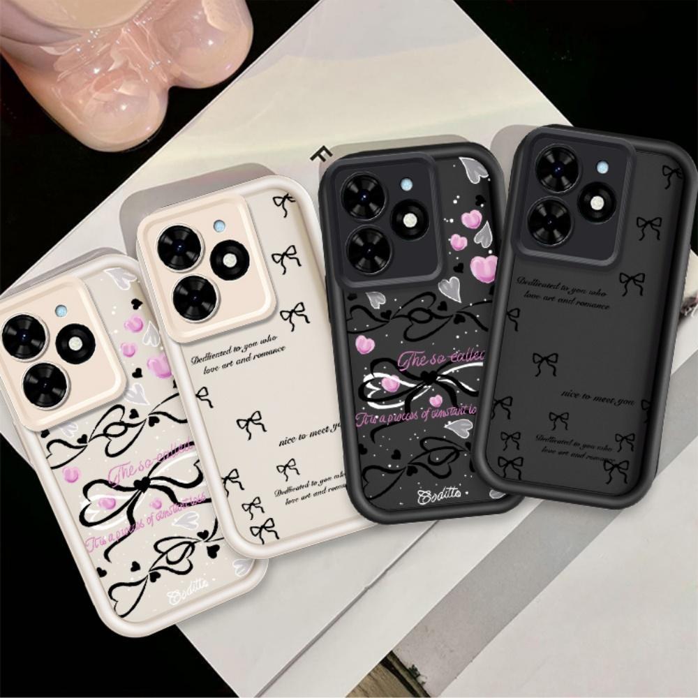 Vỏ Cho INFINIX HOT 40 INFINIX HOT 40 Pro Vỏ Silicon Dễ Thương Nơ Chống Sốc TPU