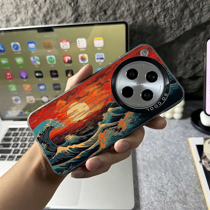 Dành Cho Oppo Find X9 Pro X8 Ultra X8 Pro X8S + X7 Ultra The Great Wave off Kanagawa Micro Frosted H