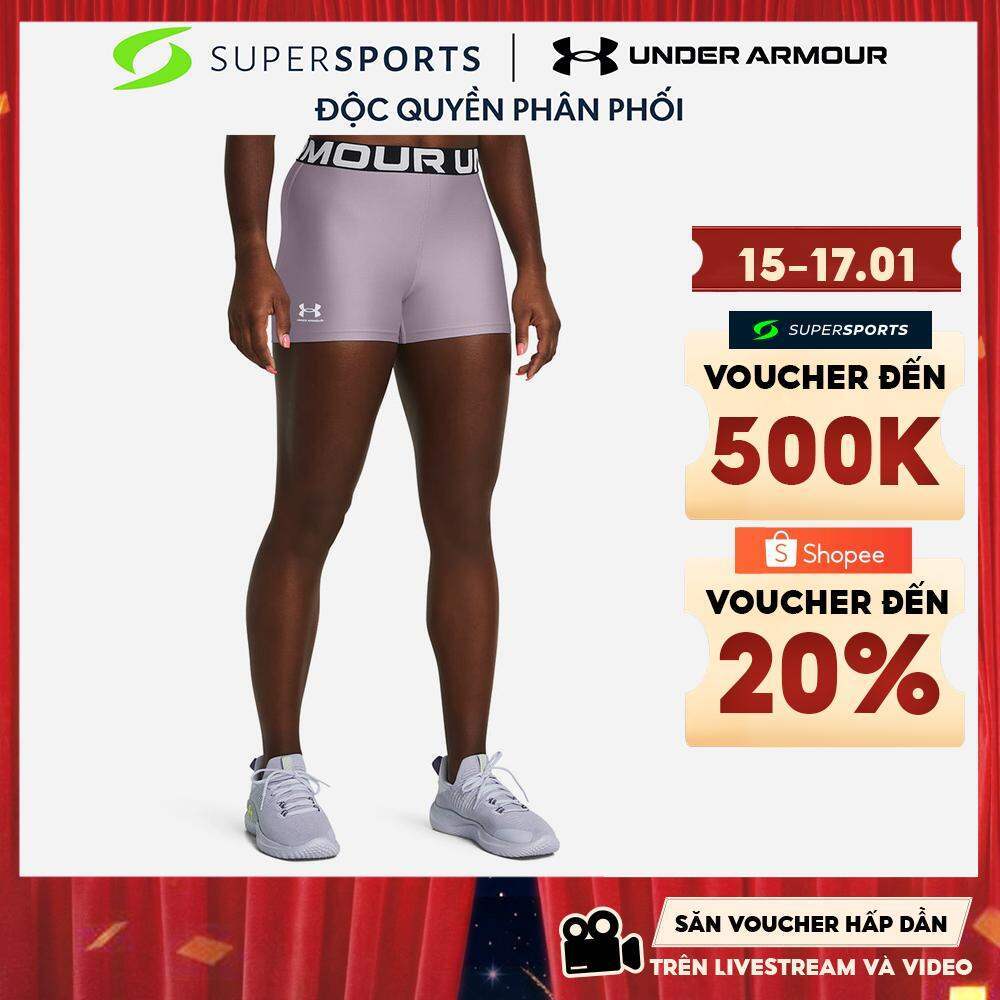 Quần Ngắn Nữ Under Armour Heatgear Authentics - Tím - 1383629-015