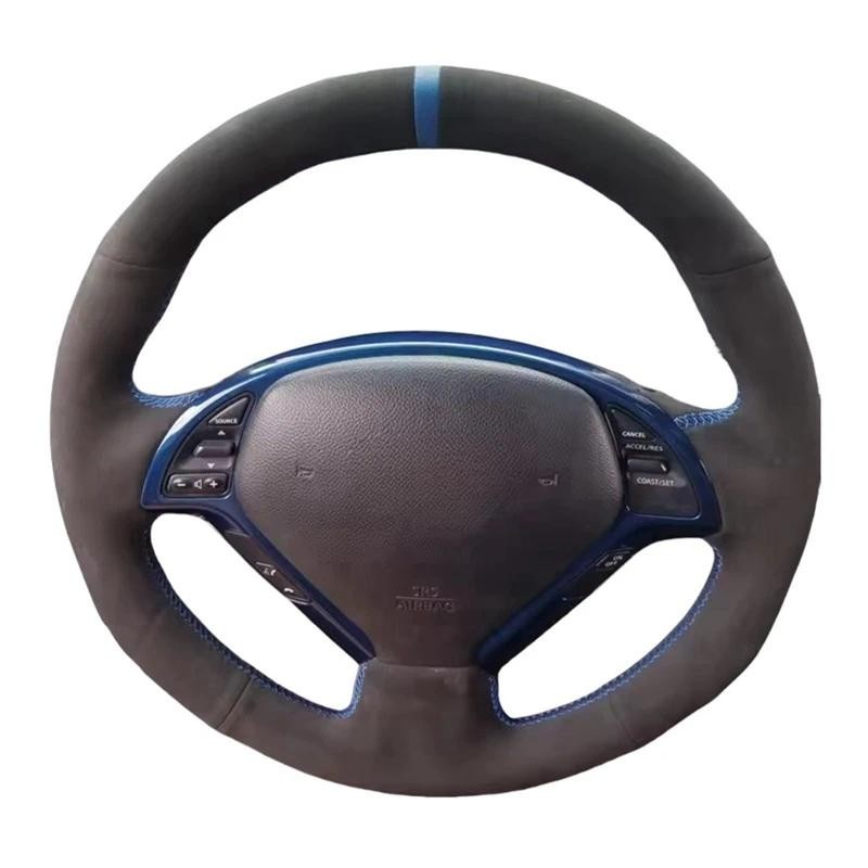 Bọc Vô Lăng Ô Tô Da Lộn Bím Cho Infiniti G25 G35 G37 X30 EX35 EX37 Q40 Q60 QX50 2008-2018 Vỏ Vô Lăng