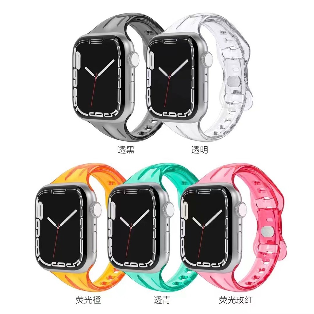 Dành cho iwatch Series 10, Series 9, Ultra, thắt lưng nhỏ, kiểu khóa, dây đeo TPU trong suốt