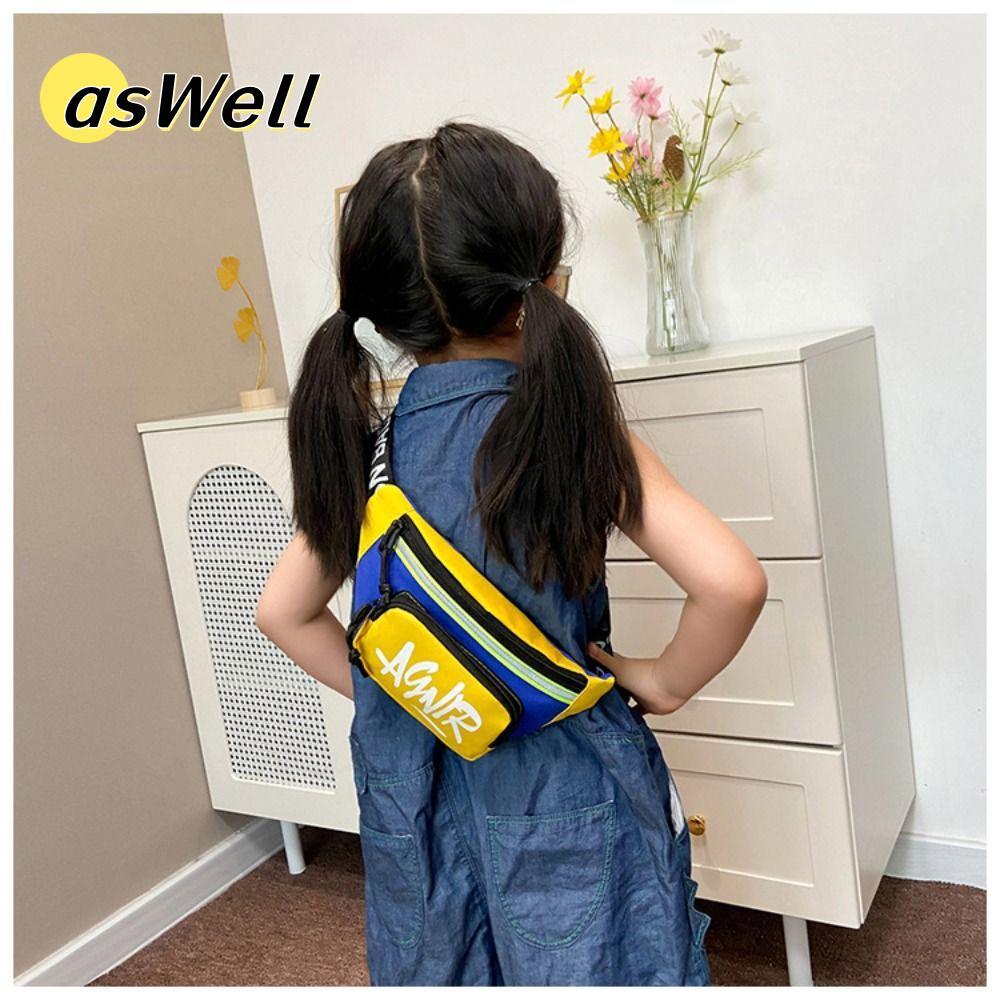 Túi thắt lưng Mini ASWELL, Túi chuối dễ thương, Letter Fanny Pack Boys