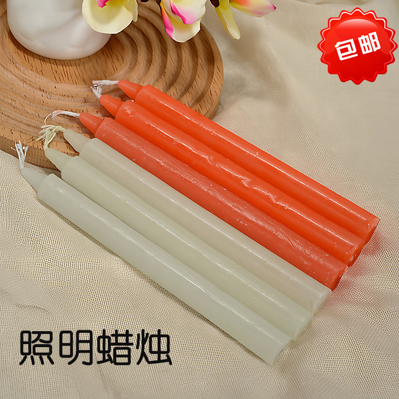 20 Nến Trắng Nến Đỏ Nến Chiếu Sáng Hộ Gia Đình Nến Sử Dụng Hàng Ngày Nến Thông Thường Nến Trắng Đỏ