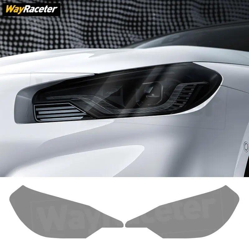 2 Chiếc Xe Đèn Pha Bảo Vệ Phim Trong Suốt Khói Đen TPU Miếng Dán Cho Xe BMW M2 G87 2023 2024 2025 M 