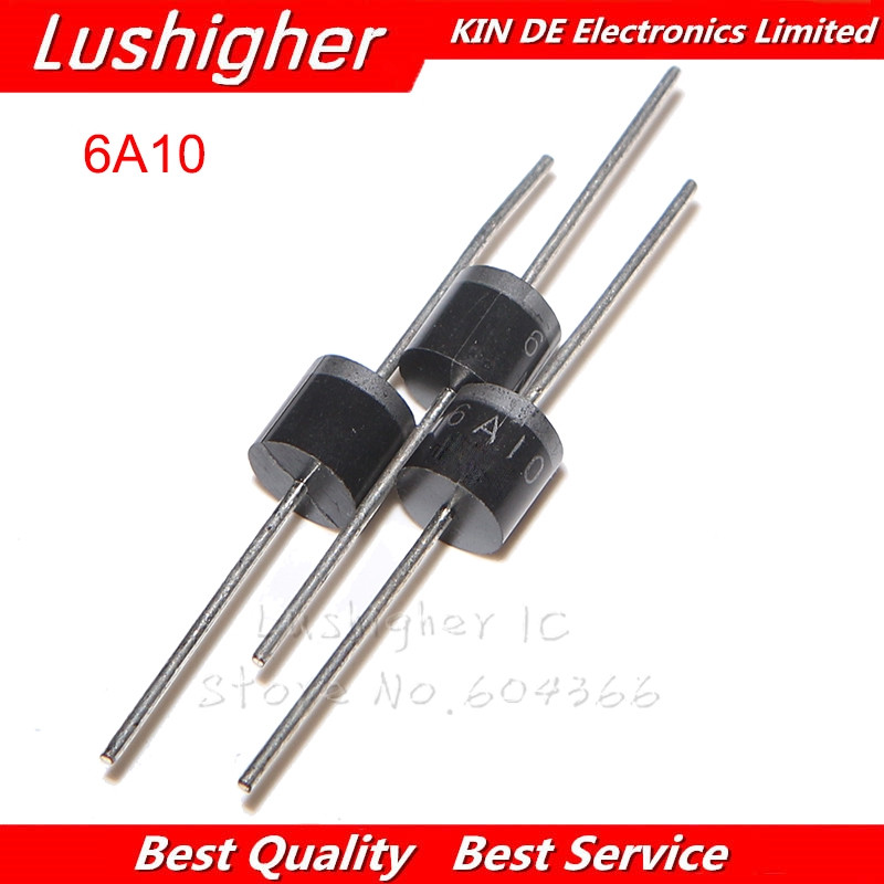20 chiếc Diode chỉnh lưu 6A10 6A 1000V R-6 6A10 miễn phí vận chuyển