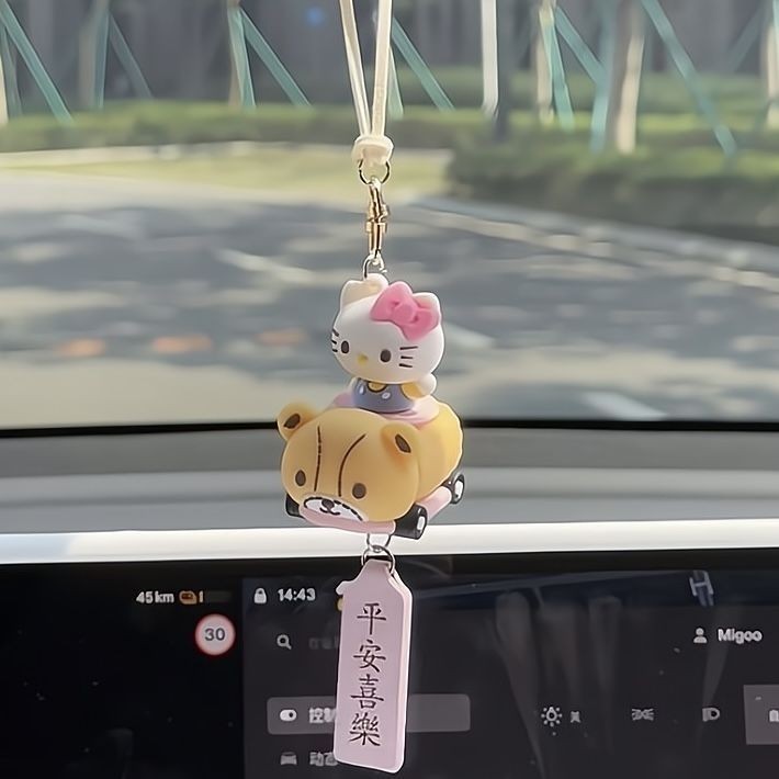 Hello Kitty Trang Trí Nội Thất Quà Tặng Sáng Tạo Hello Kitty Mặt Dây Chuyền Ô Tô Trang Trí Đồ Trang 