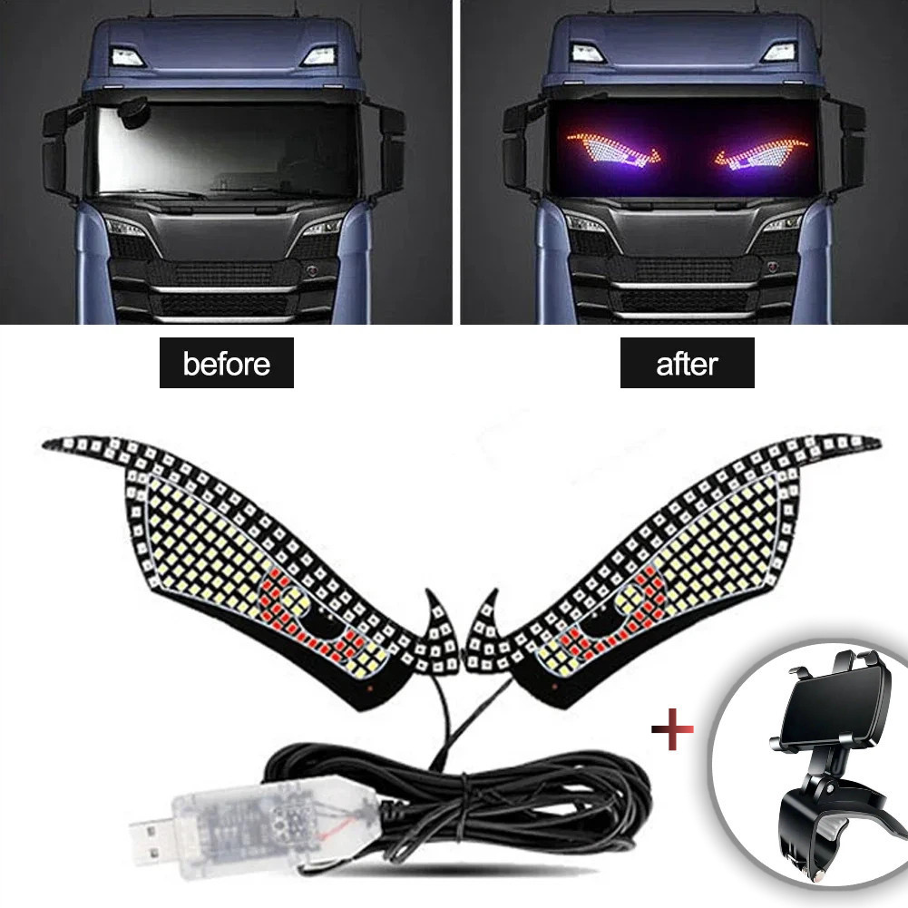 Universal Car Devil Devil Eye Atmosphere Light Rear Window Warning LED Devil Eye Auto Decorative Lam