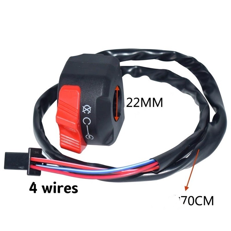 Domino switch 22MM tay lái sửa đổi các bộ phận khởi động và dừng tích hợp Yamaha / Kawasaki