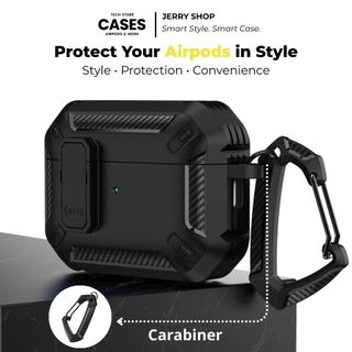 Móc khóa case airpods móc treo airpods vào balo túi xách thắt lưng kiểu dáng thể thao leo núi - Jerry shop