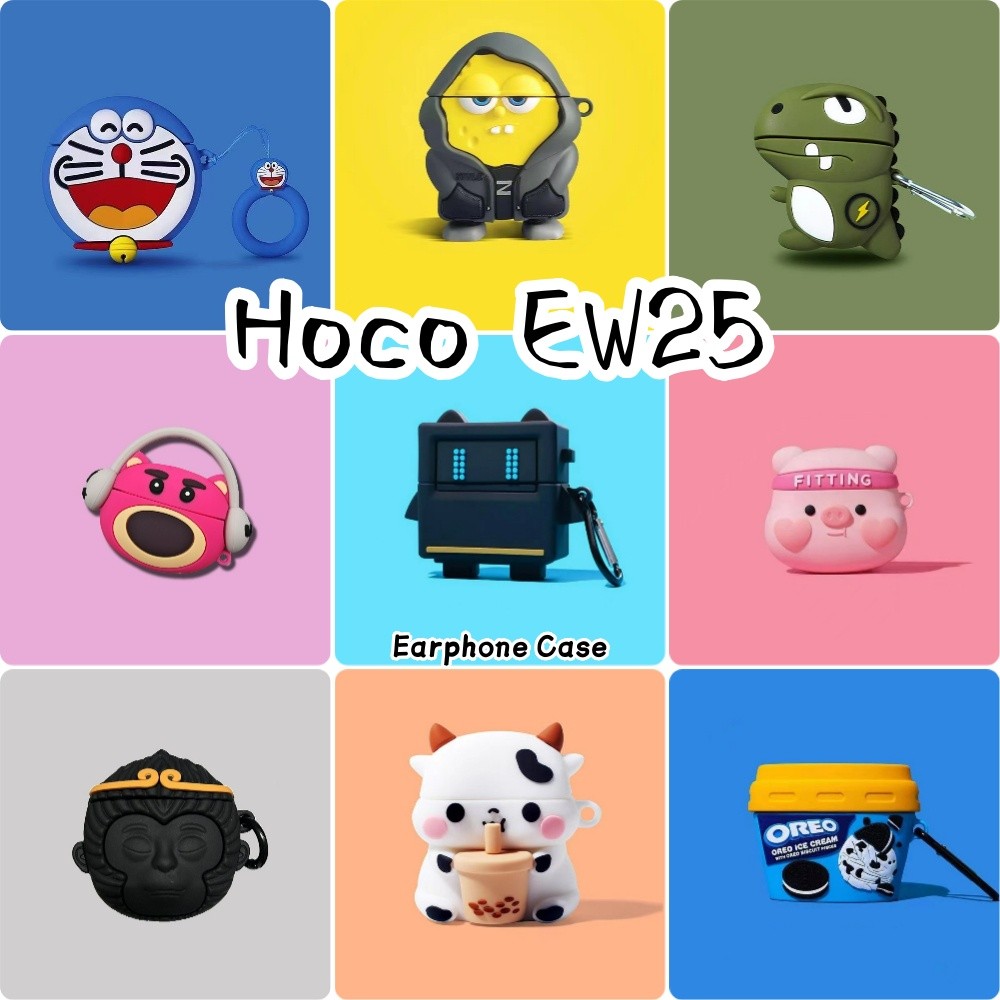 [Còn hàng] Dành cho vỏ Hoco EW25 Vỏ silicon mềm Phim hoạt hình sáng tạo Vỏ tai nghe NO.5