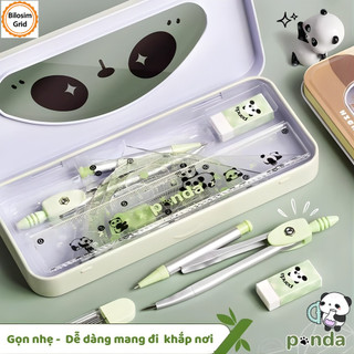 Bộ thước kẻ học sinh, bộ thước kẻ họa tiết hoạt hình, vạch chia chính xác, bền và chống rơi vỡ.