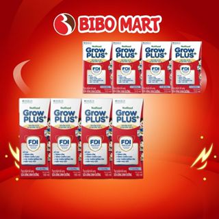 Sữa Bột Pha Sẵn GrowPLUS+ Đỏ Có Đường Phát Triển Chiều Cao Dành Cho Bé Lốc 4 110ml 180ml - Bibomart