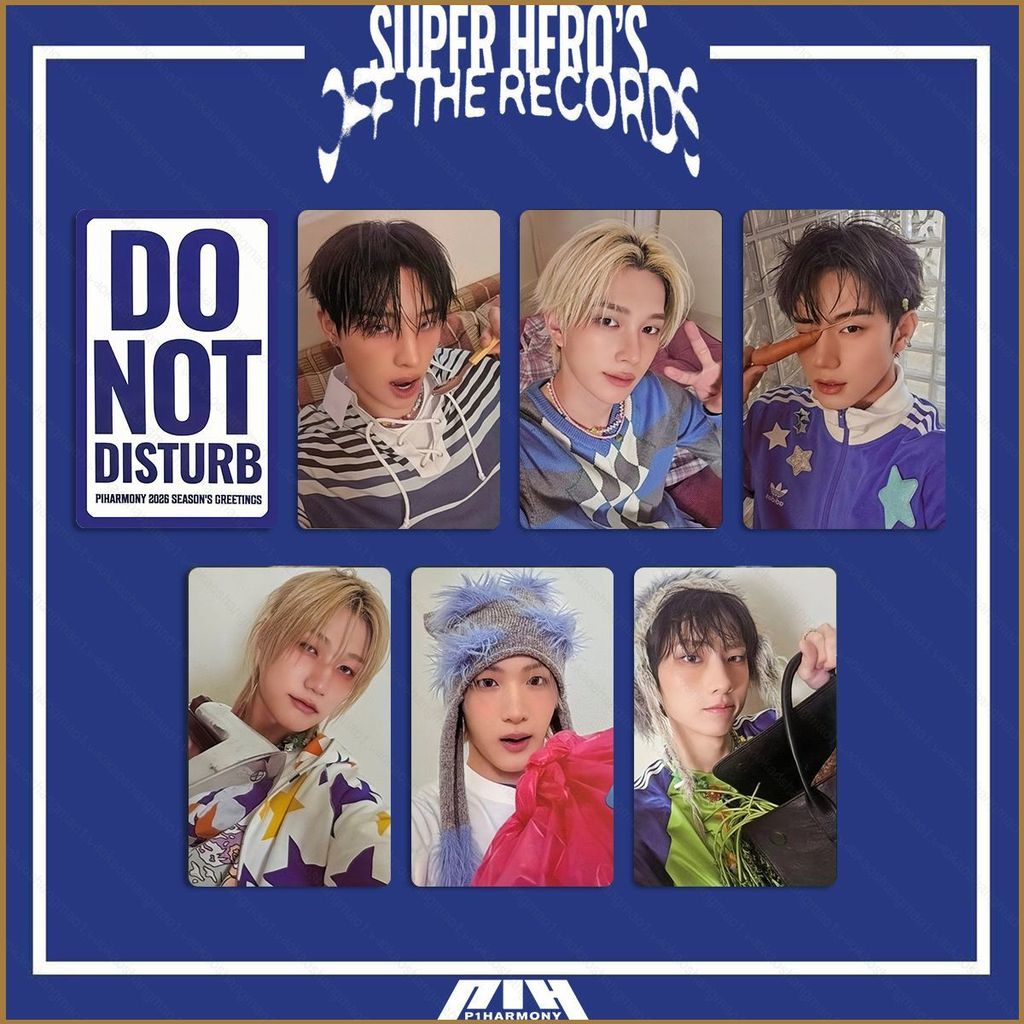 HK1 6 Cái / bộ P1Harmony LOMO Card 2026 CỔ ĐIỀU KHIỂN SIÊU HERO 'S OFF THE RECORDS Stars Bưu Thiếp K