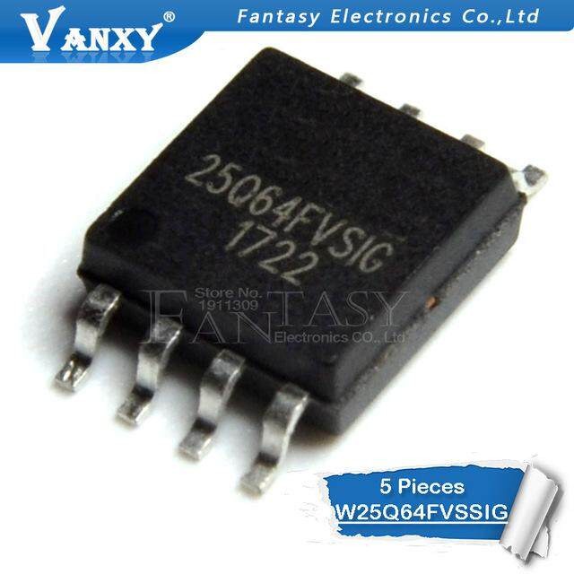 5 CÁI W25Q64FVSSIG SOP8 W25Q64 SOP 25Q64FVSSIG 25Q64FVSIG W25Q64FVSIG SOP-8 25Q64 SMD mới và nguyên 