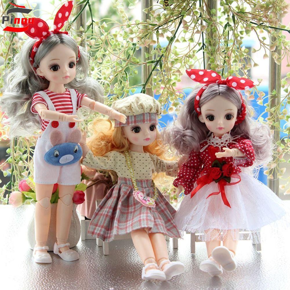 POOU 30cm Anime Bjd Doll, Khớp hình cầu với quần áo Búp bê Bjd 1 / 6, Búp bê trang điểm đầy màu sắc 