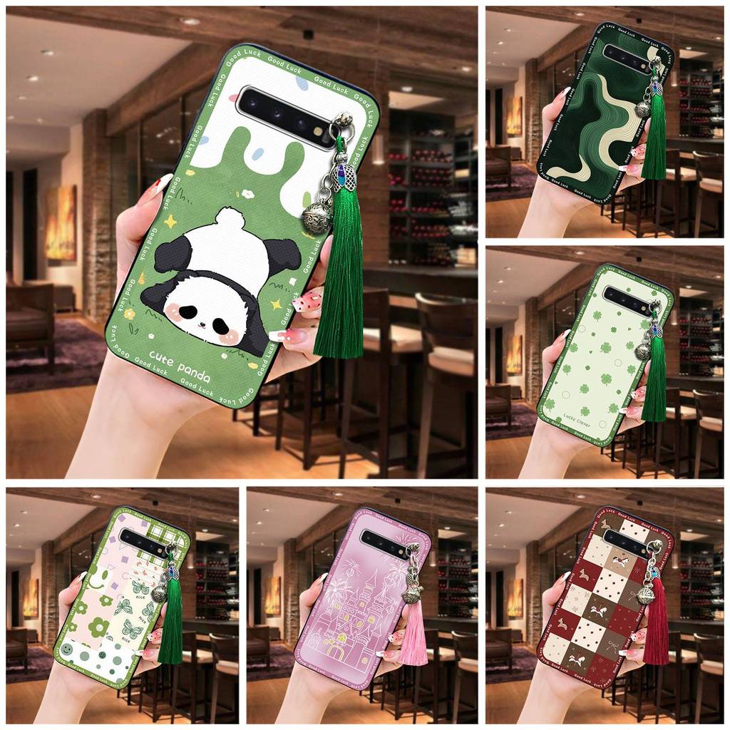 Ốp Điện Thoại Tua Rua Chuông Cho Samsung Galaxy S10 / SM-G973N Túi Điện Thoại TPU Mềm Ốp Lưng Bền Ch