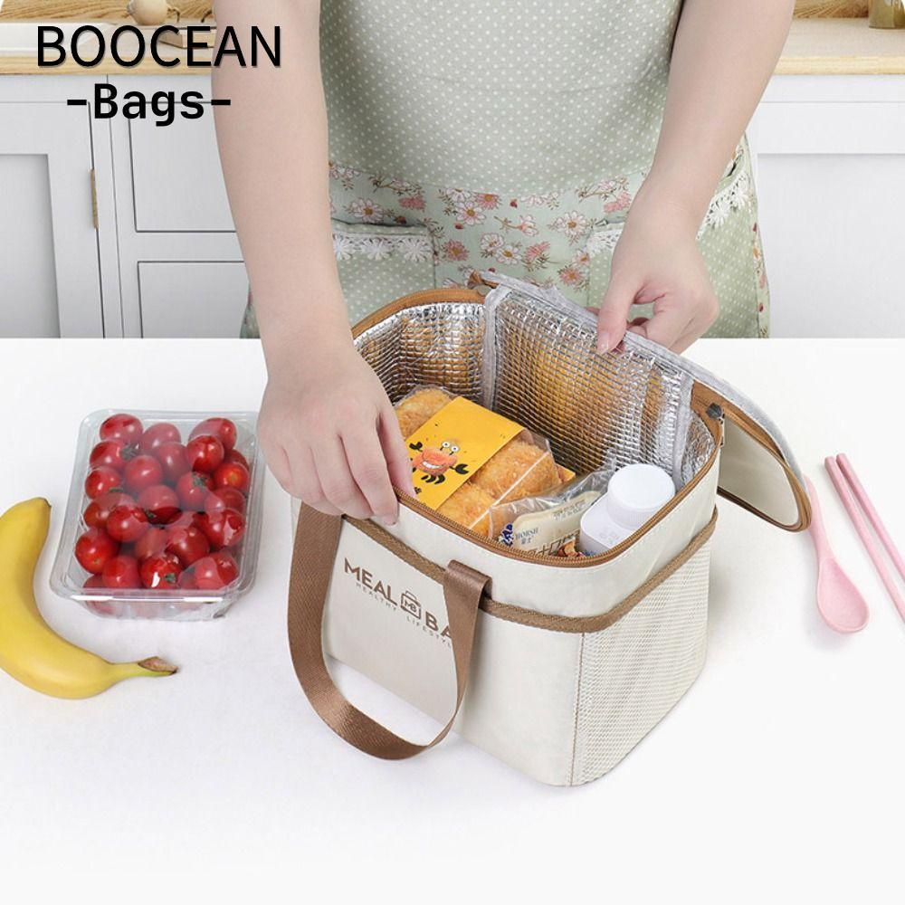 Túi đựng hộp cơm trưa BOOCEAN, Túi giữ nhiệt thực phẩm bằng lá nhôm, Túi cách nhiệt cách nhiệt cách 