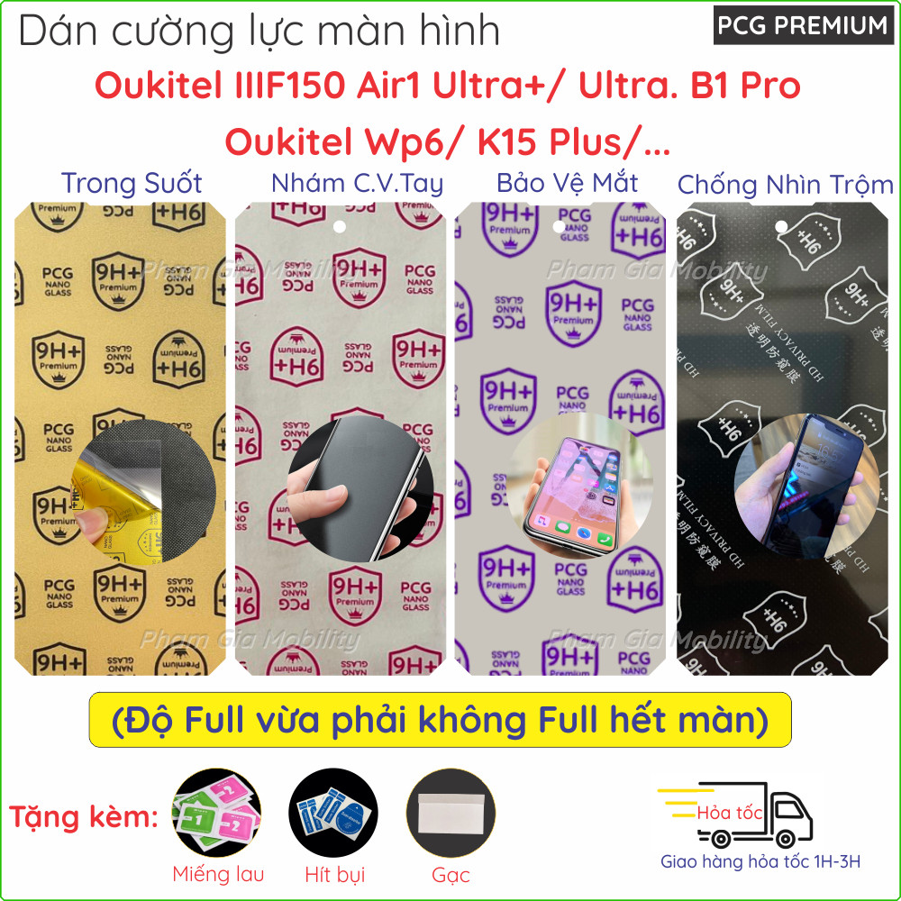Dán cường lực màn hình cho Oukitel IIIF150 B1 B2 Pro Air1 Ultra WP6 K15 Plus Cubot KingKong Mini 4 n