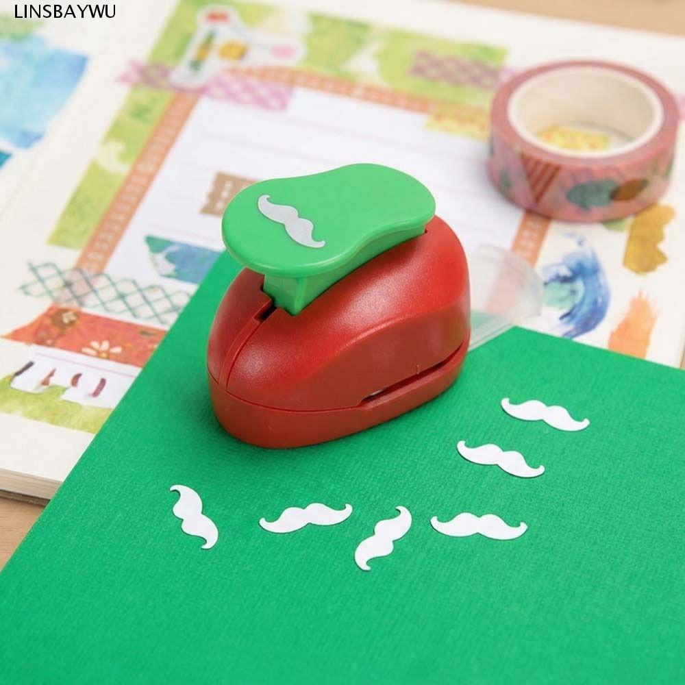 LINSBAYWU Stamp Border Punch, Stamp Shape Hole Puncher Butterfly Knot Embossing Machine, Punches Mak
