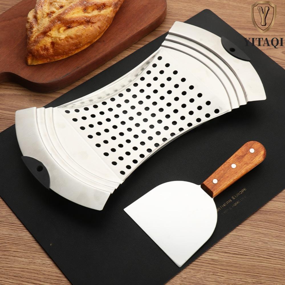 YITAQI Máy làm mì trứng YITAQI Đức, Máy làm thìa dày bằng silicon, Đa chức năng có xẻng bằng thép không gỉ Bộ lọc dầu cỡ lớn Ống thoát nước trái cây và rau củ