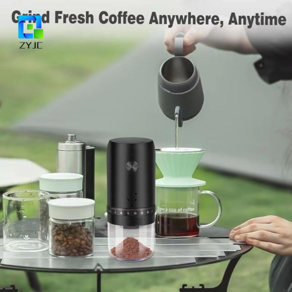 ZYJC Máy Xay Cà Phê Điện ZYJC, Máy Xay Cà Phê Sạc USB Có Thể Điều Chỉnh, Hộ Gia Đình 40 Bánh Răng Không Dây Tiết Kiệm Nhân Công Cà Phê Bean Mill Cắm Trại