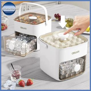 Máy làm đá Hoeaden 28 / 56-Cube có nắp bấm dễ dàng - Hai lớp, Bấm thiết kế di động, Hộp đựng đá gia dụng VN