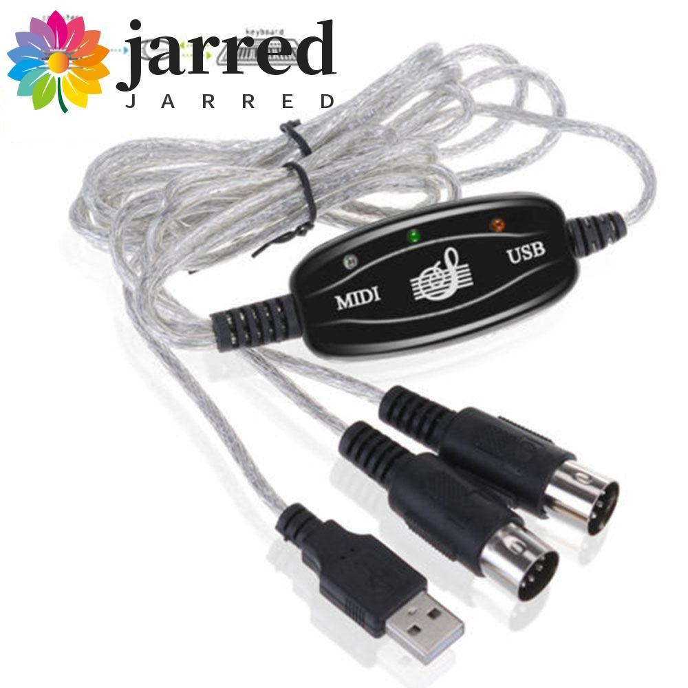 JARRED MIDI sang USB Dây nối dài Thiết bị âm thanh Giao diện MIDI Dây nhạc âm thanh cho bàn phím PC 
