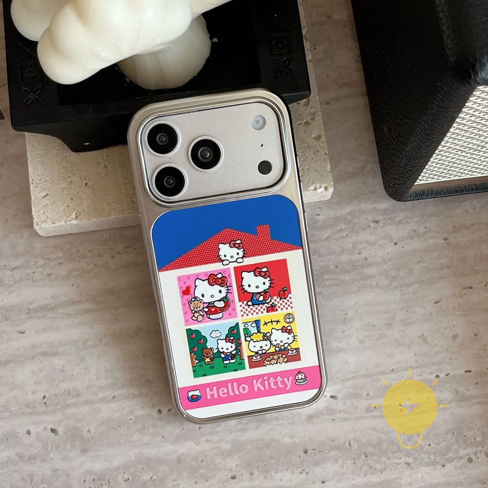 Phone Case For iPhone 17 Pro Max 16 15 14 13 Retro TPU Glitter Powder House Gilding Aesthetic Korean