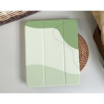 Ốp lưng thông minh từ tính Green Lines River cho iPad 9, iPad Mini 6 iPad Air iPad Pro 2021, iPad Ai