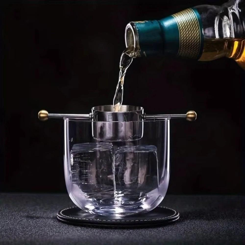 MFAVIP Cocktail Jigger, Cốc đo thanh dài thiết kế hạt đôi, Dụng cụ trộn chính xác bằng thép không gỉ