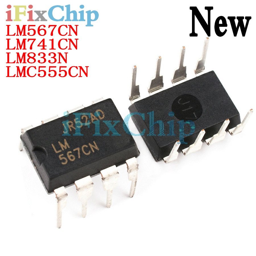 5 chiếc LM567CN LM741CN LM833N LMC555CN LM567 LM741 UA741 LM833 LMC555 LM555 DIP chip IC