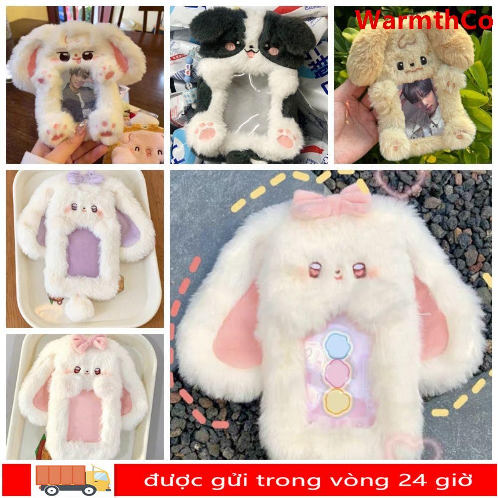 WARMTHCO Photocard, Đa Năng Tai Lớn Thỏ / Border Collie Photo Card Holder, Phim Hoạt Hình Sang Trọng