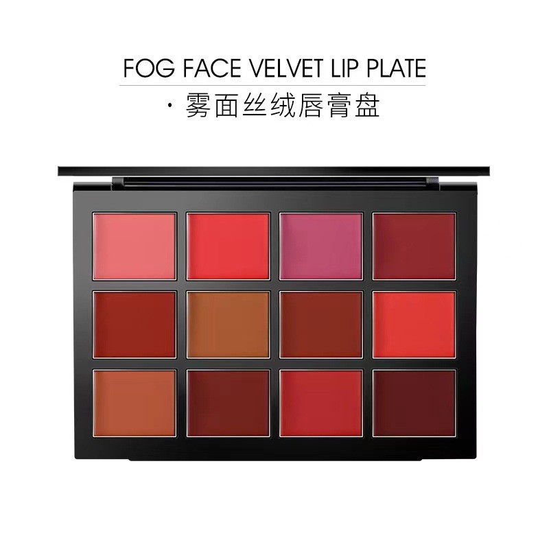 CARMELA CARMELA 12 Màu Matte Velvet Lipstick Palette Nhiều Màu Son Môi Dễ Tô Màu 60106