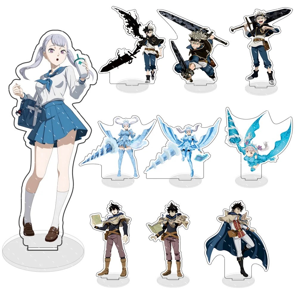 Standee Anime Black Clover Mô hình Acrylic Nhân vật Asta Yuno Noelle Silva Trang trí Bàn học Tượng M