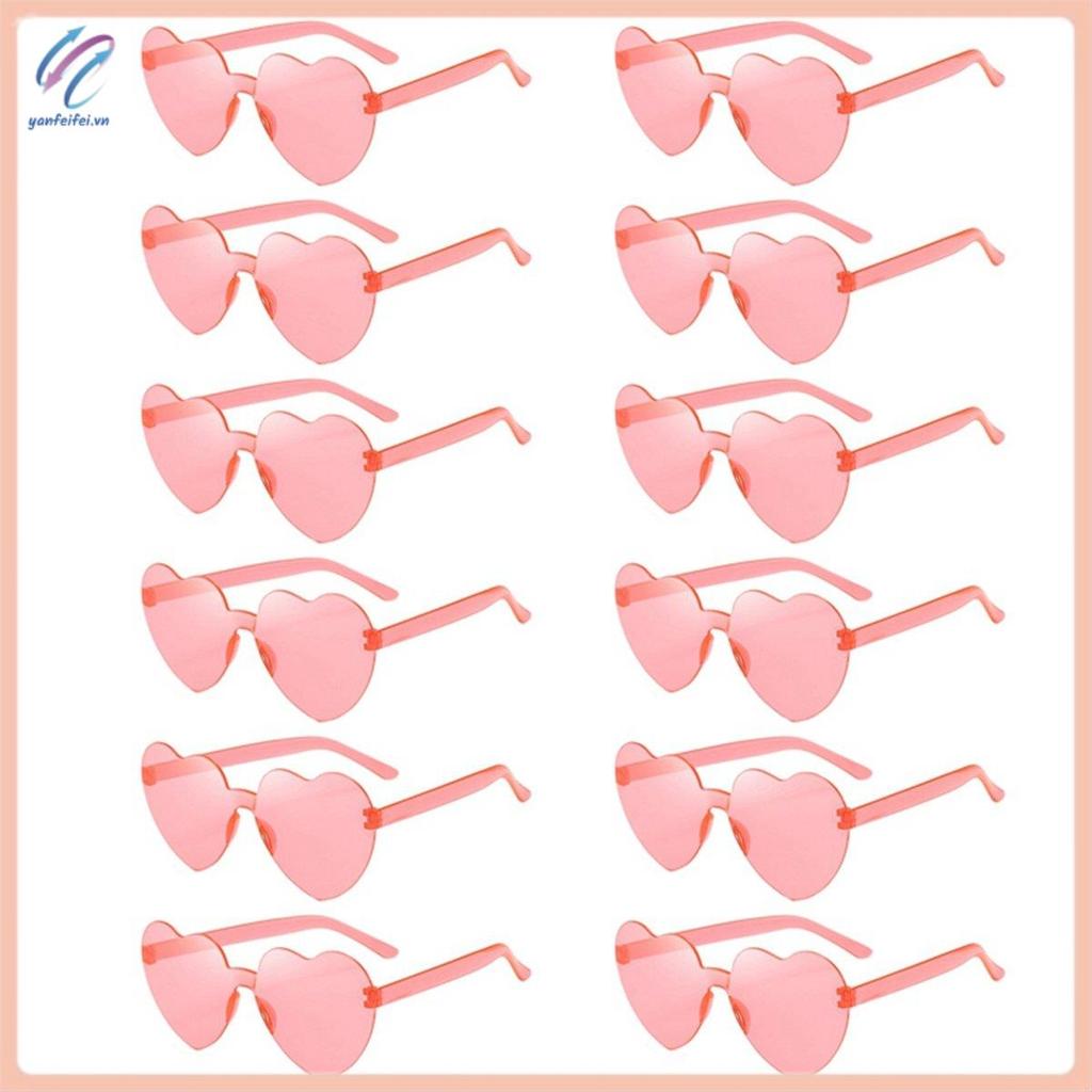 Kính râm Luna Lovegood không vành cho nữ, phù hợp tiệc tùng, bộ 12 cái
