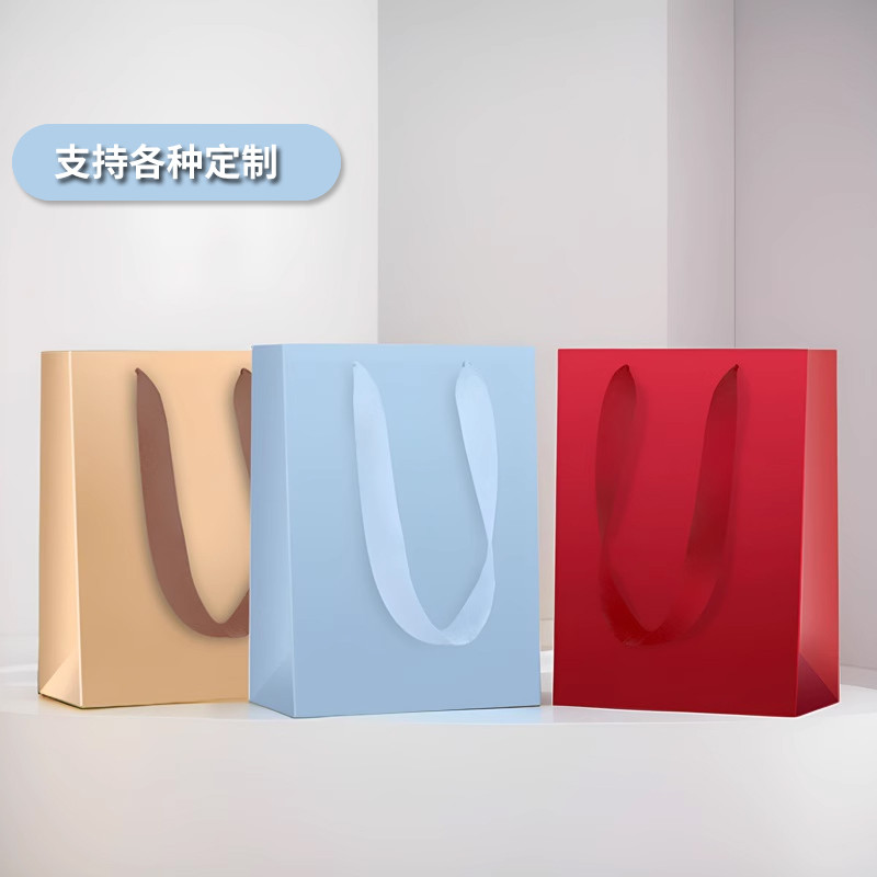Spot Goods#Tongxing Champagne-colored jewelry tote bag, jewelry bag, jewelry paper bag, packaging ba