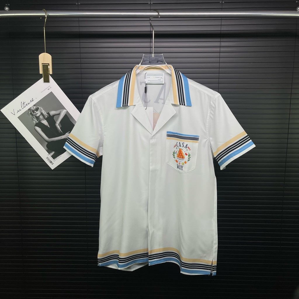 BTRX Casablanca Summer Men's Short Sleeve Shirt3D Digitally Printed Shirt Hawaiian Vacation Style Fa